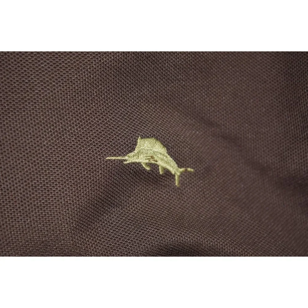 Tommy Bahama Men's Brown Polo size Medium - Picture 4 of 9
